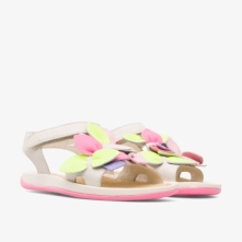 Camper Twins Kids Sandals US-03586 Beige / Multicolor Outlet USA